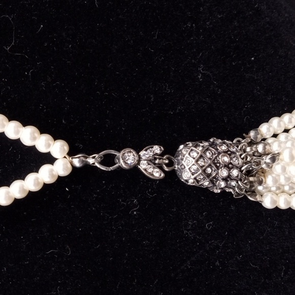 HP: VINTAGE FAUX PEARL TASSEL NECKLACE - Picture 3 of 7